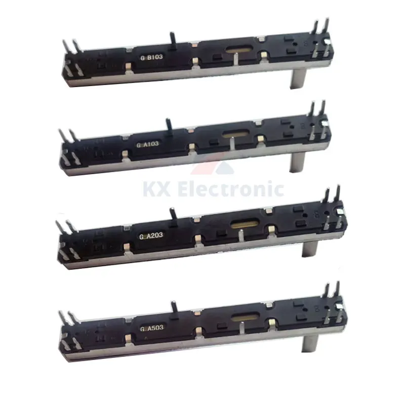 2 pz 75mm Potenziometro a scorrimento dritto 8 Pin A103 B103 A203 A503 Doppio Fader A10K B10K A20K A50K Soundcraft EFX8 Fader A10Kx2