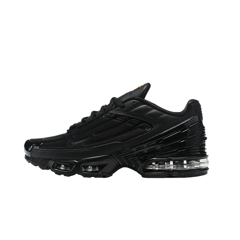 Nike Air Max Plus 3 Men's Running Shoes - Anti Slip, Durable, Comfortable, Sports Shock Absorbent, Breathable, Pure Black