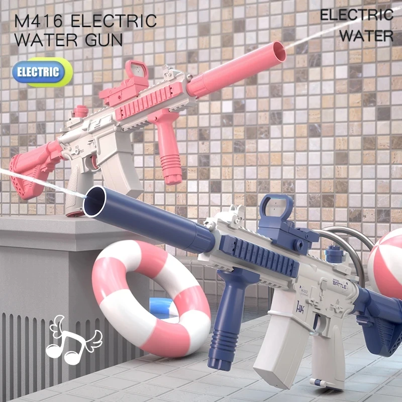 Summer Hot M416 Water Gun Electric Pistol Shooting Toy W pełni automatyczna letnia zabawka plażowa dla dzieci Chłopcy Dziewczynki Prezent