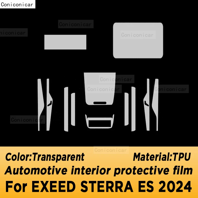 For EXEED STERRA ES 2024 Gearbox Panel Navigation Automotive Interior Screen TPU Protective Film Cover Anti-Scratch Sticker