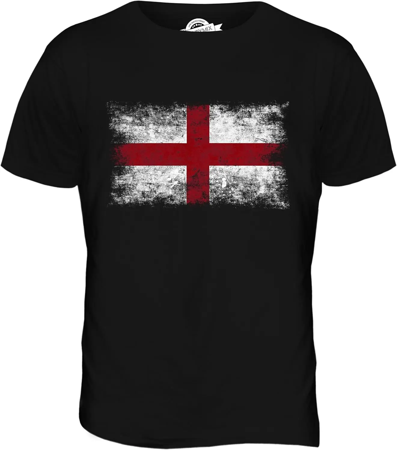 

Men's England St George Distressed Flag T Shirt T-Shirt Top