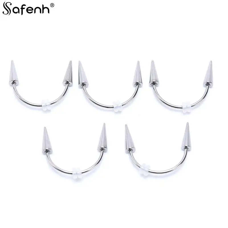 1/4PC Stainless Steel Smile Lip Tiger Teeth Nail Vampire Body Piercing Jewelry Piercing Jewelry Funny Cosplay Tooth Decoration