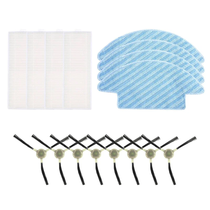 Baao-escova lateral filtro hepa pano mop substituição para lefant m210 m210s m210b m213 robô aspirador de pó peças de reposição