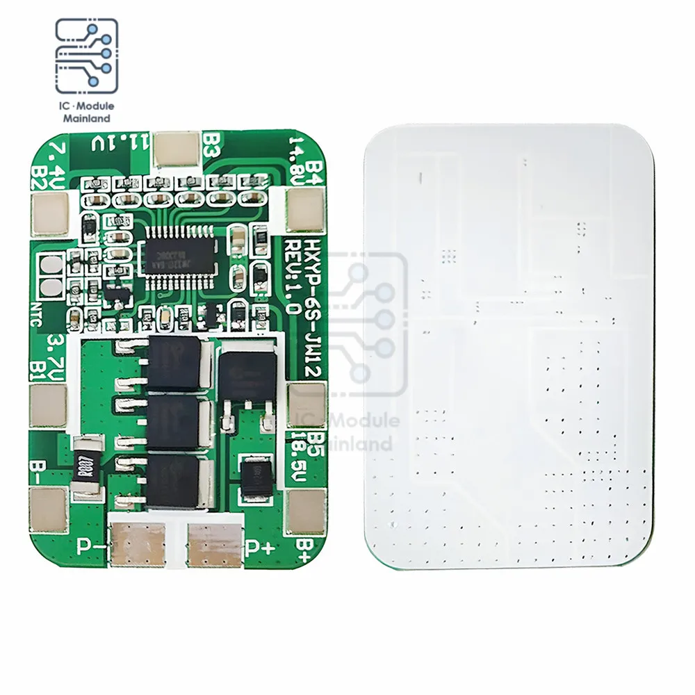 6S 22.2V PCB BMS 18650 scheda di protezione della batteria al litio 14A tensione di ricarica 25.2V senza modulo batteria agli ioni di litio