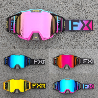 FXR Motorcycle Goggles Anti-Fog Snowboard Ski Glasses Men Women Motocross Glasses Cycling Racing Skiing Goggles