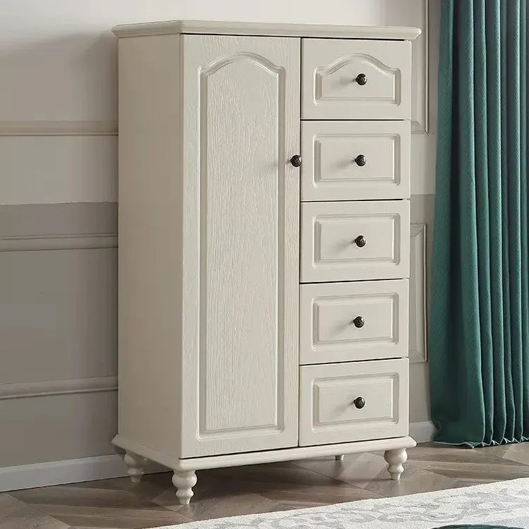 Modern simple solid wood chest of drawers, living room size, apartment type, oak locker, bedroom collection cabinet, floor cabin