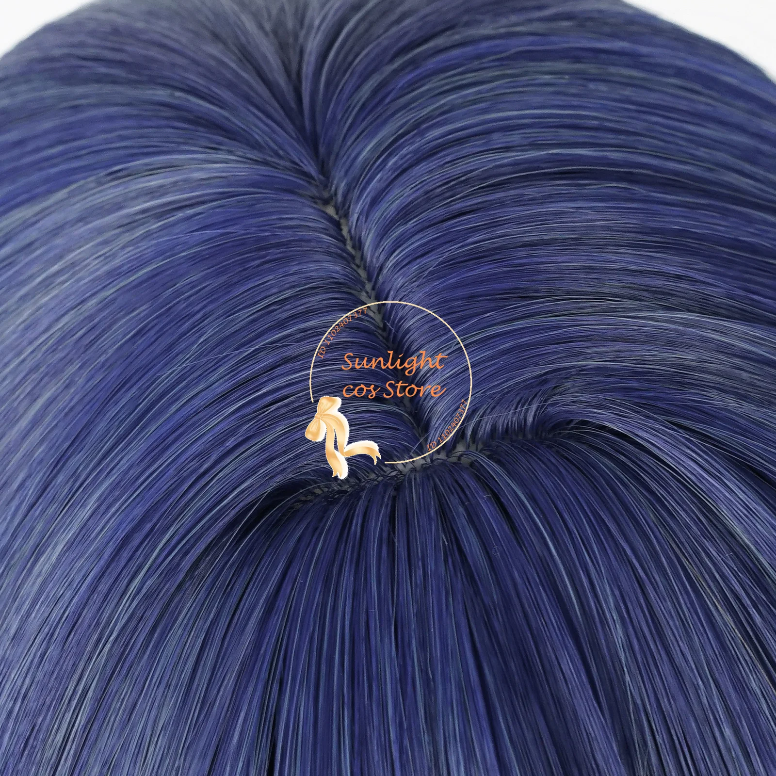 Peluca de Anime Akane Kurokawa para mujer, pelo sintético resistente al calor, color azul oscuro degradado, 34cm/70cm