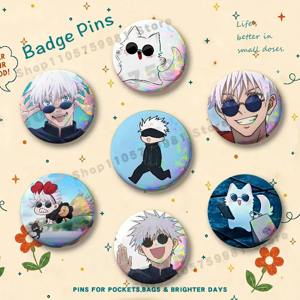 Cartoon COOL S-Satoru Gojo Badges Cartoon Character Pins Brooch for Bag Shoes Decoration Jewelry Gifts