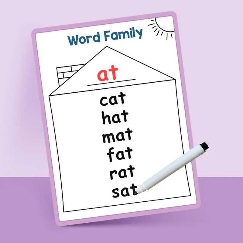 Erasable Phonics Learning White Board Kid's English Phonics Writing Pad Lightweight And Portable Learning Tool For Classroom