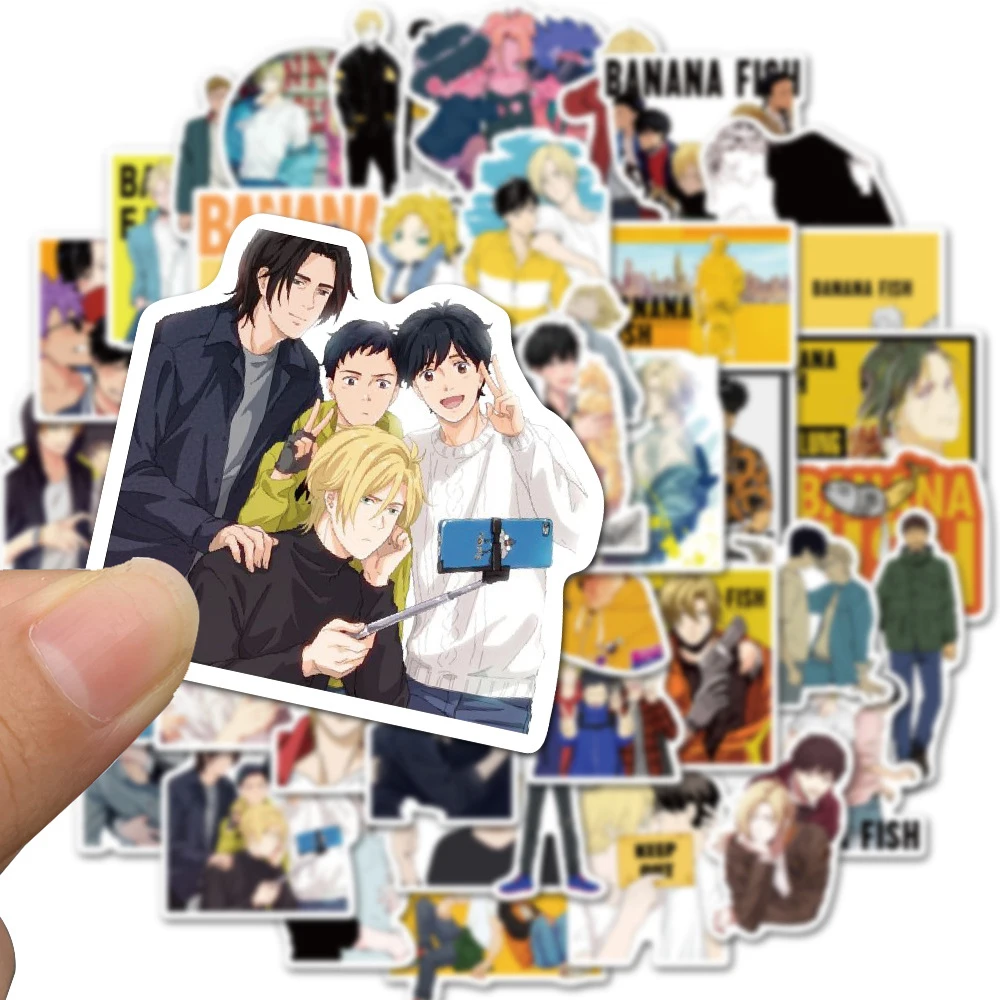 10/30/50/100pcs Banana Fish Stickers Lynx Ash Eiji Anime Sticker Scrapbooking Car Phone Bike Wall Waterproof Lee Yut Lung Decals