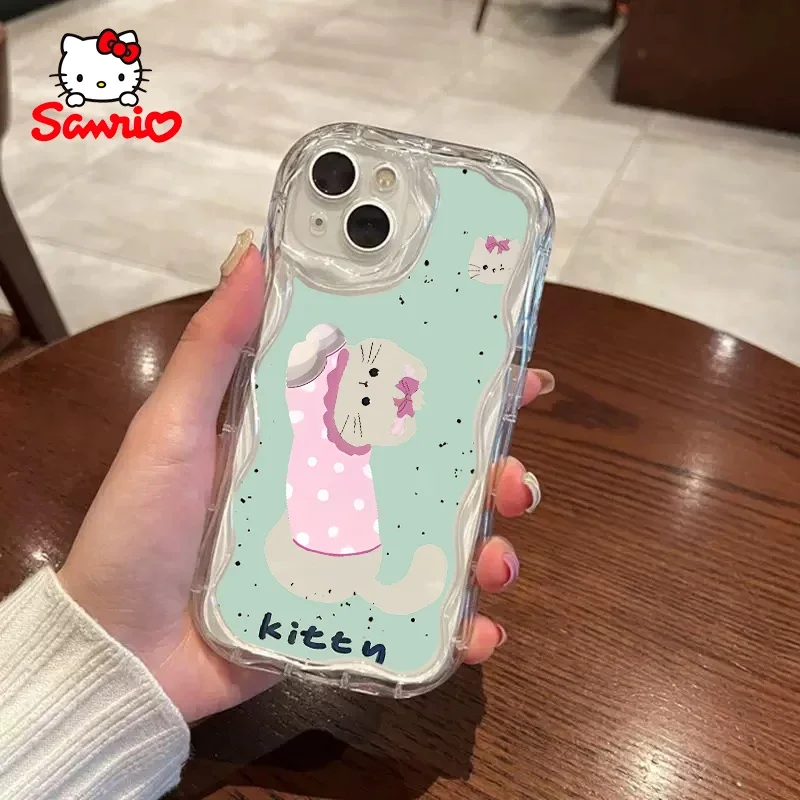 Custodia per iPhone My Melody Iphone 16/15/14/13/12/11/x/xs/xs Max Custodia per telefono donna Hello Kitty Anime per Iphone Sanrio 2025 Nuovo