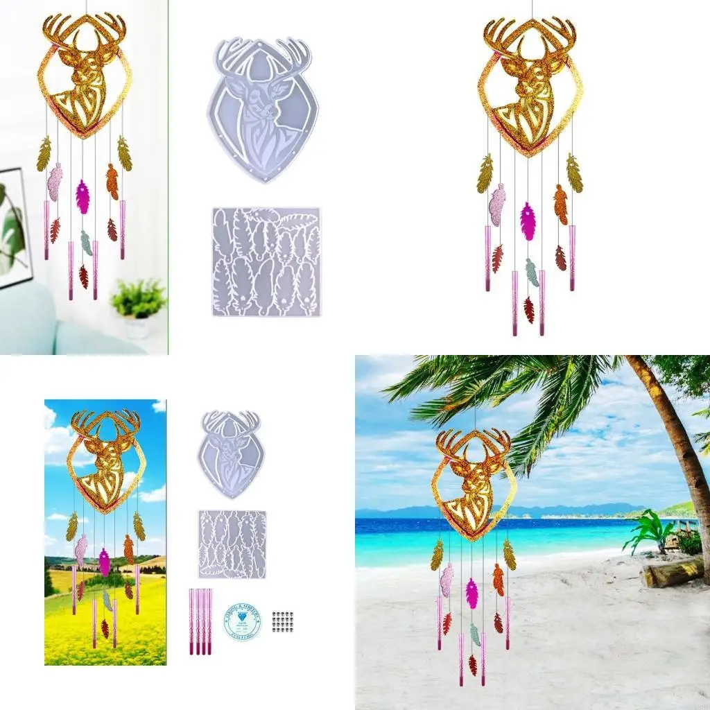 195C Elk Wall Hanging Wind Silicone Mold for Valentine Gift Craft