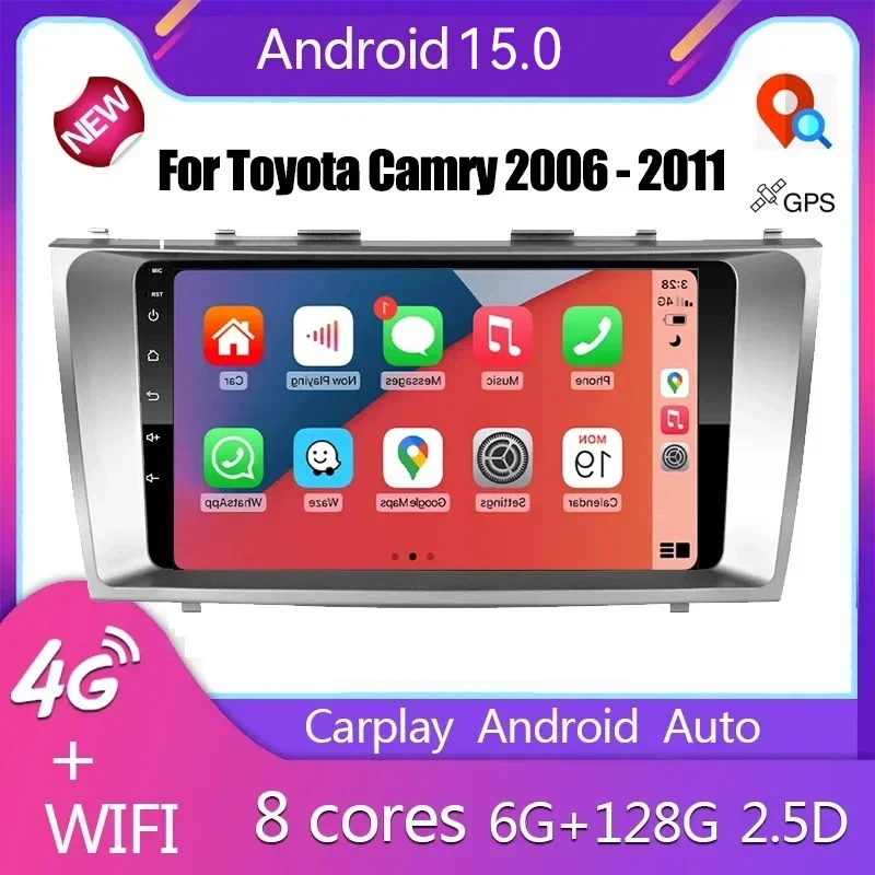 

Car Radio Android 15 For Toyota Camry 2006 - 2011 Carplay Auto StereoMultimedia Player Headunit DSP GPS Autoradio 2 din
