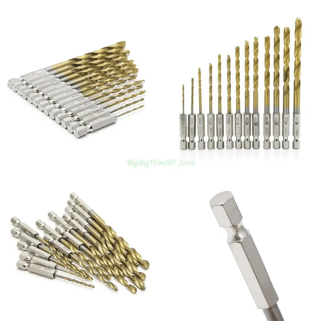 การจัดส่ง 24te 13pcs Shank Cobalt Drill Set Multi Bits Set Set Multi Bits