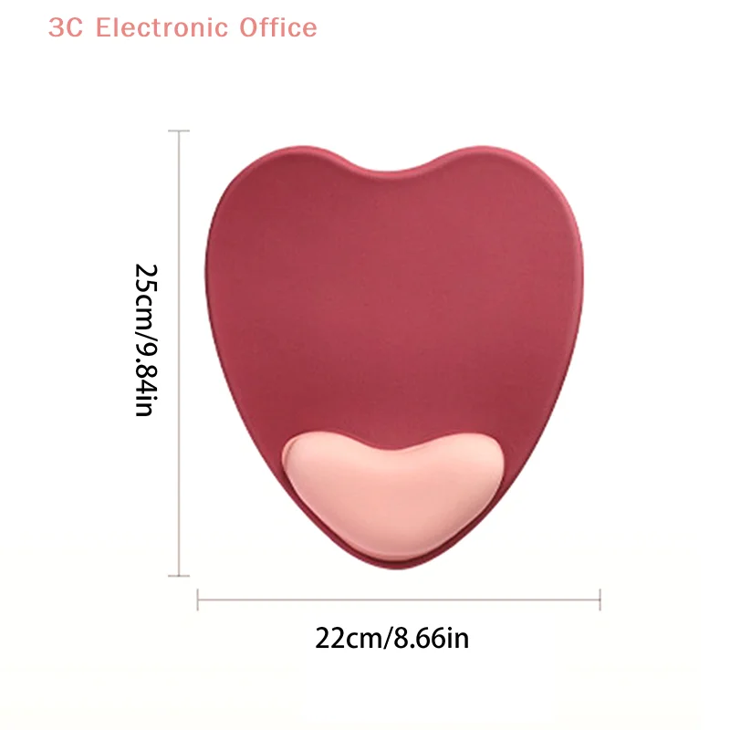 Alfombrilla de ratón de espuma viscoelástica con Base de goma antideslizante, cojín ergonómico de soporte para muñeca para oficina, hogar, ordenador portátil y escritorio