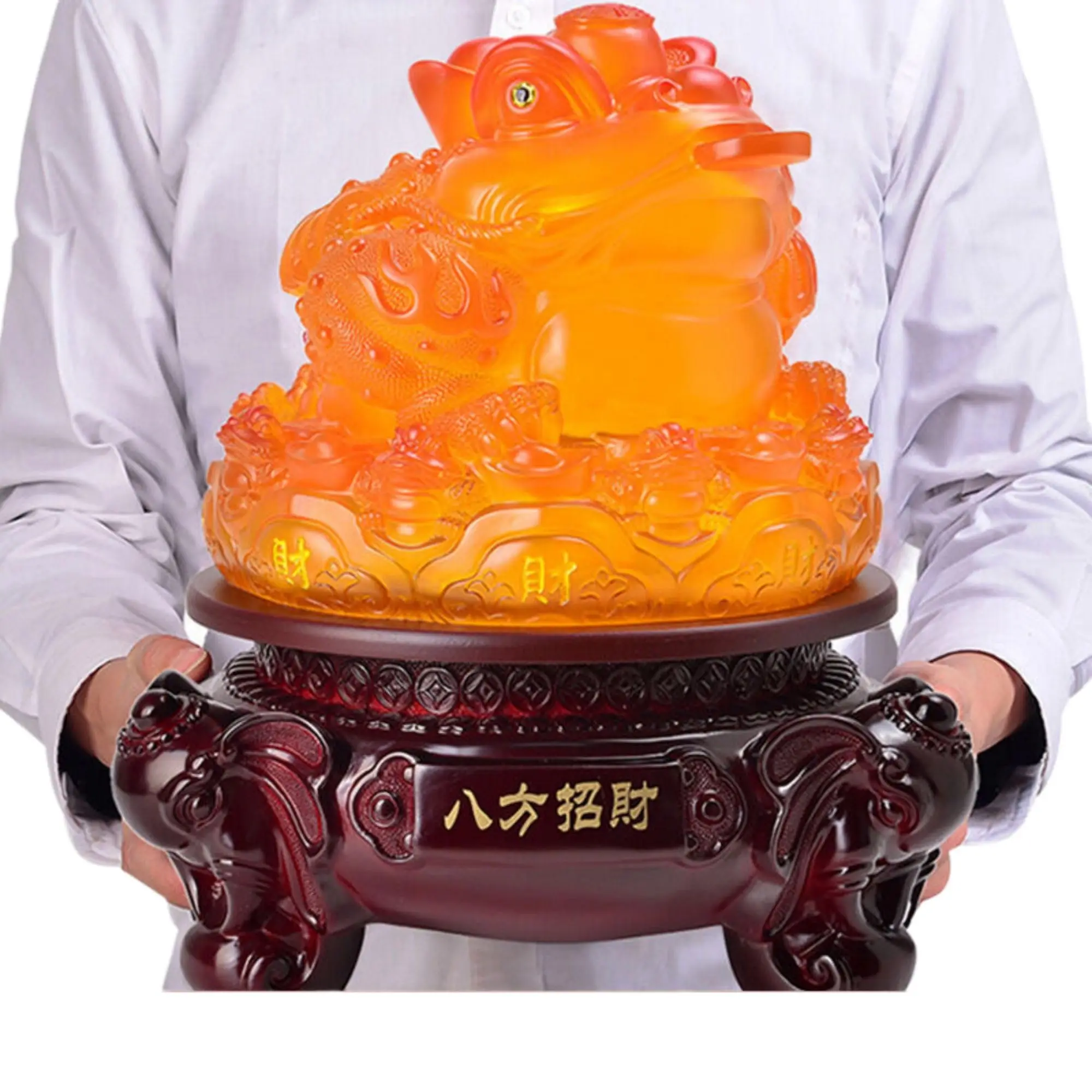 Money Frog Lucky Money Toad China Style Fengshui Wealth Lucky Statue Figurine Decoration