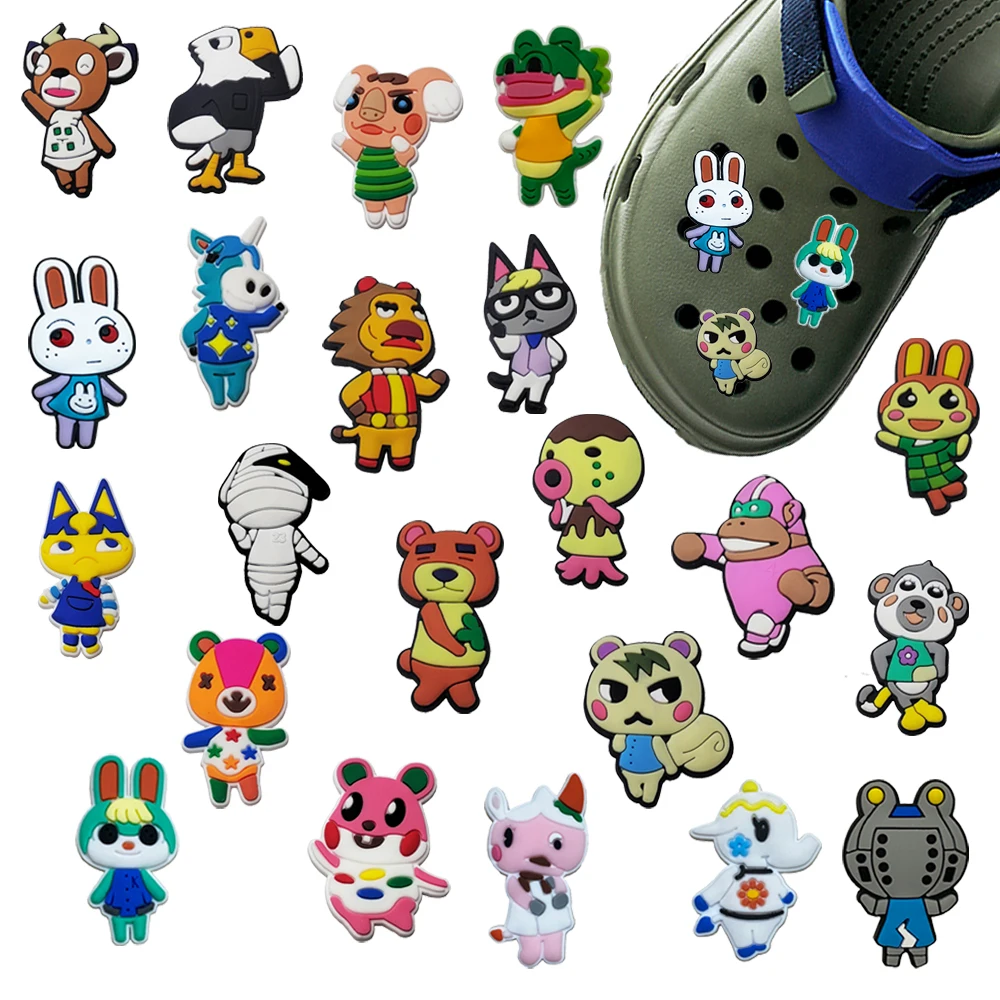 22-100Pcs Hot Toys Cartoon Cute Small Animal Series PVC shoe Accessories DIY Detachable Waterproof PVC Shoe Decorations Gifts