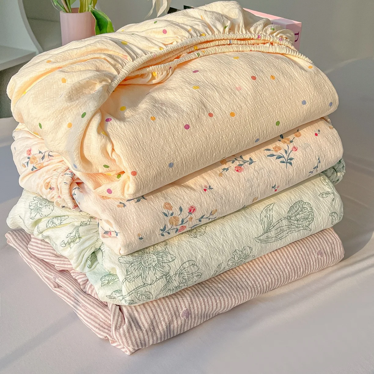Four Season Universal Fitted Sheet All Inclusive Non Slip Mattress Cover Household Double Mattress Dust Cover (no Pillowcase)