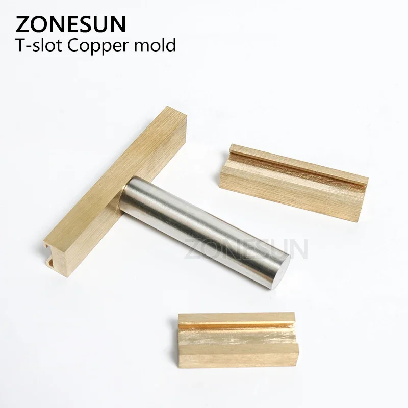 ZONESUN T-slot Alphabet Numbers Symbol Leather Hot stamping Letter Press Tool Brand Iron Custom Initial Mould Embossing Mold