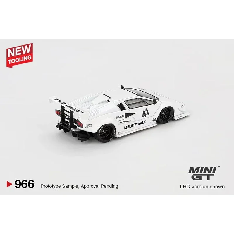 PreSale MINIGT 966 1:64 LBWK Lamborghini Countach White 2024 Diecast Model Collection Toys