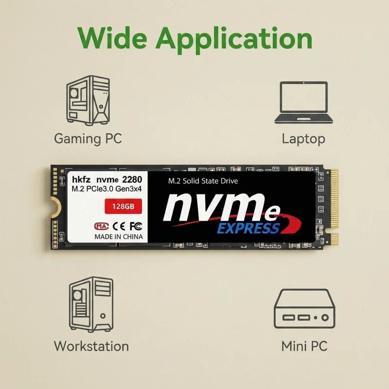 2026 프로 M2 2280 NVME 고성능 SSD - 1TB 256GB 128GB 휴대용 노트북 데스크탑 하드 드라이브 (PC, PS5용) 썸네일 2