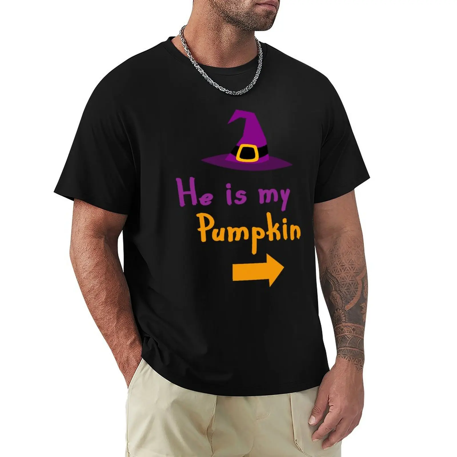 

He is my Pumpkin - Halloween Couple Shirt T-Shirt tshirts personalised Personalized t-shirt man clothes mens white t shirts
