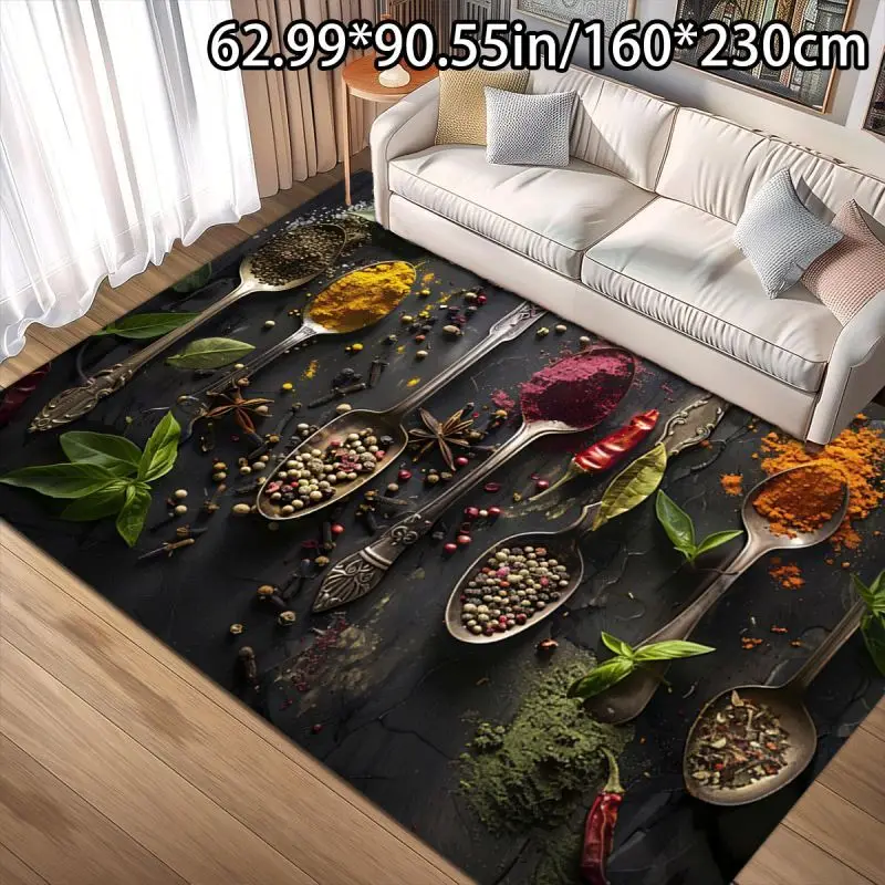 Crystal Velvet + 800gsm + Non-Slip Point Dotting Bottom + Bottom Point Dotting Floral Pattern Craft 1pc Crystal Velvet Home Deco