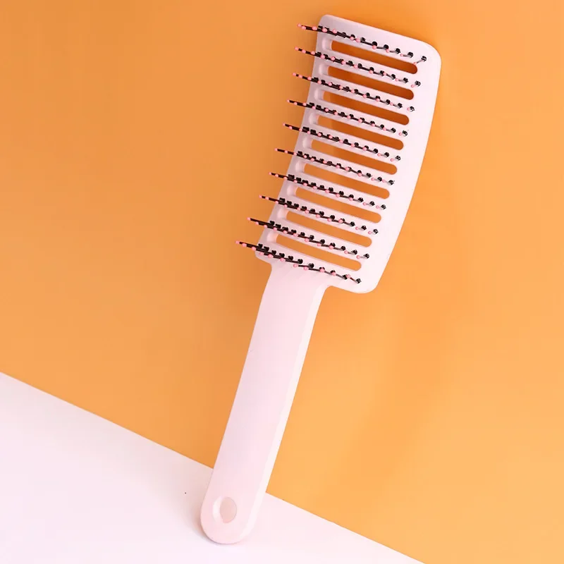 Big Bend Comb para Mulheres, Ferramentas de Cabelo, Estilo Fofo, Curvo, Dentes Largos, Costelas Encaracoladas, Multi-Cor Opcional