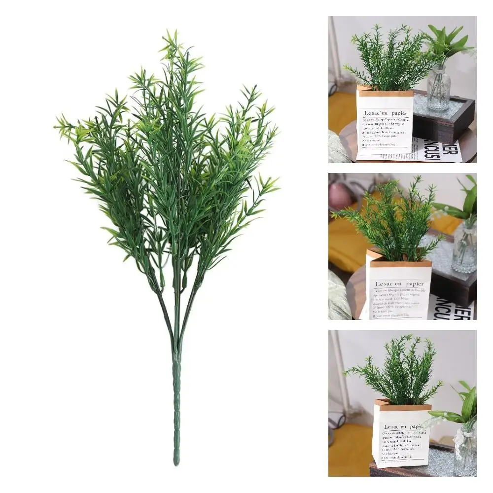 Vibrant Artificial Shrub Plants Realistic UV-Protected Artificial Rosemary Stems Colorfast Plastic Faux Flower Shrubs