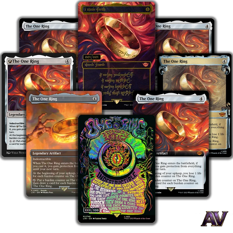 Juego de Cartas Coleccionables TCG de LTR Tales of Middle-earth, Cartas Mágicas Proxy, Pósters/Suelas Numeradas, Serie de Promociones, etc., con Efecto Holográfico