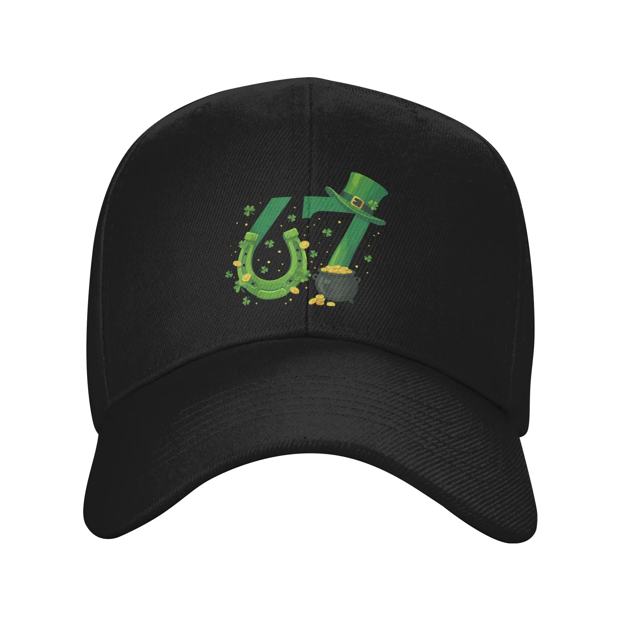 Summer Casual Baseball Cap Lucky Six Seven Meme 6 7 St Patrick Day Funny 67 Meme Outdoor Hip Hop Hats Men Stylish Snapback Cap