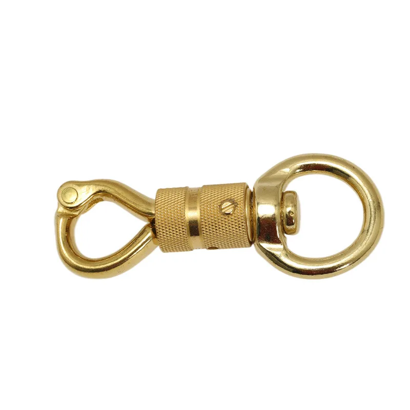 1piece Solid Brass Snap Hook Heavy Duty Swivel Eye Clasps for Large Dog Pet Leashes Horse Gear Safety Catch Buckle High Quality