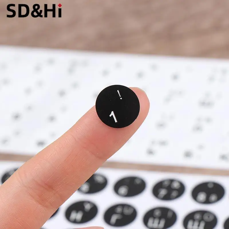 1Pc 2 Kleuren Toetsenbord Sticker Russische Glad Ronde Taal Beschermende Film Layout Knop Letters Pc Laptop Accessoires