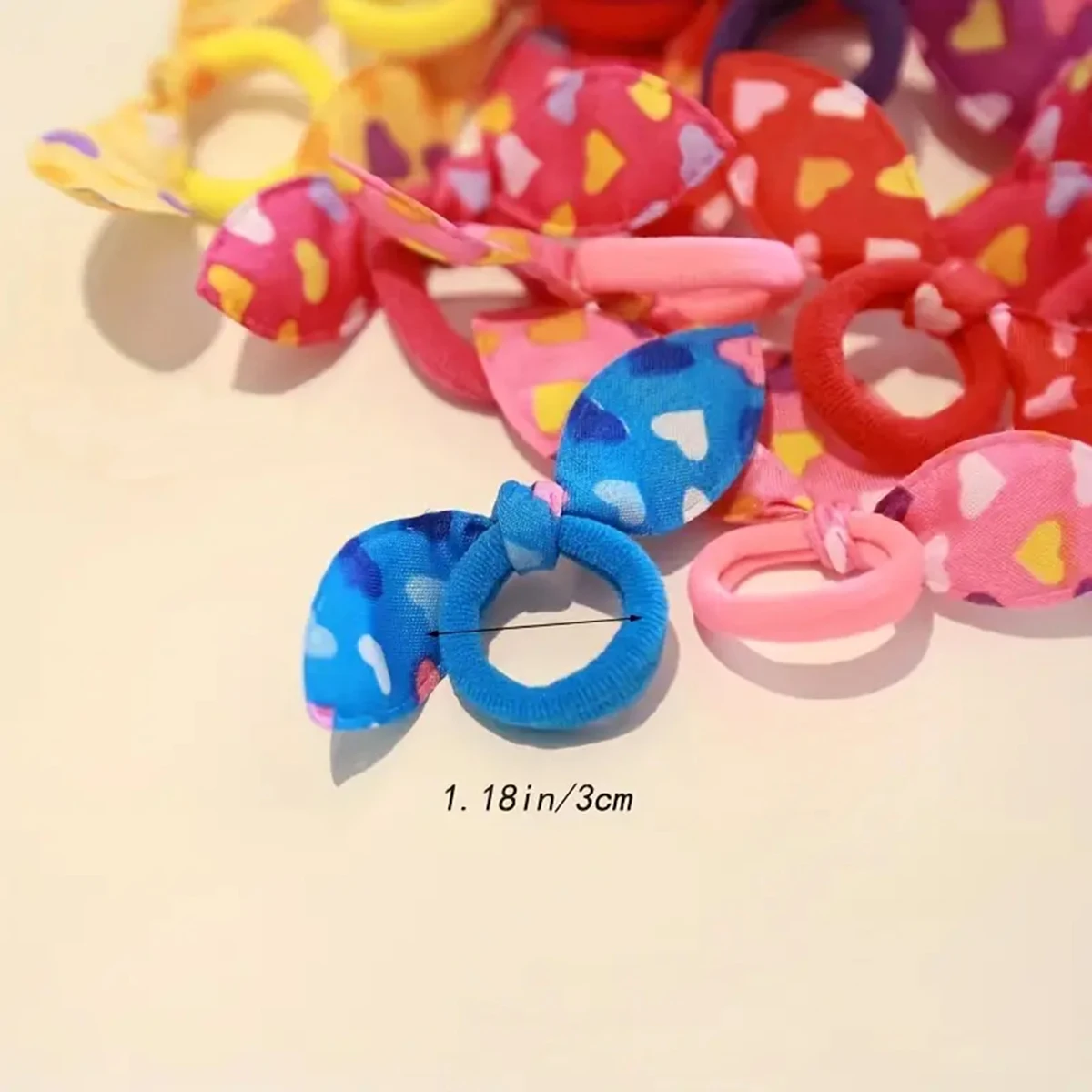 20Pcs/Set Girls Cute Rabbit Ears Hair Bands Colorful Nylon Headband Children Ponytail Holder Scrunchie Kids Hair Accessories