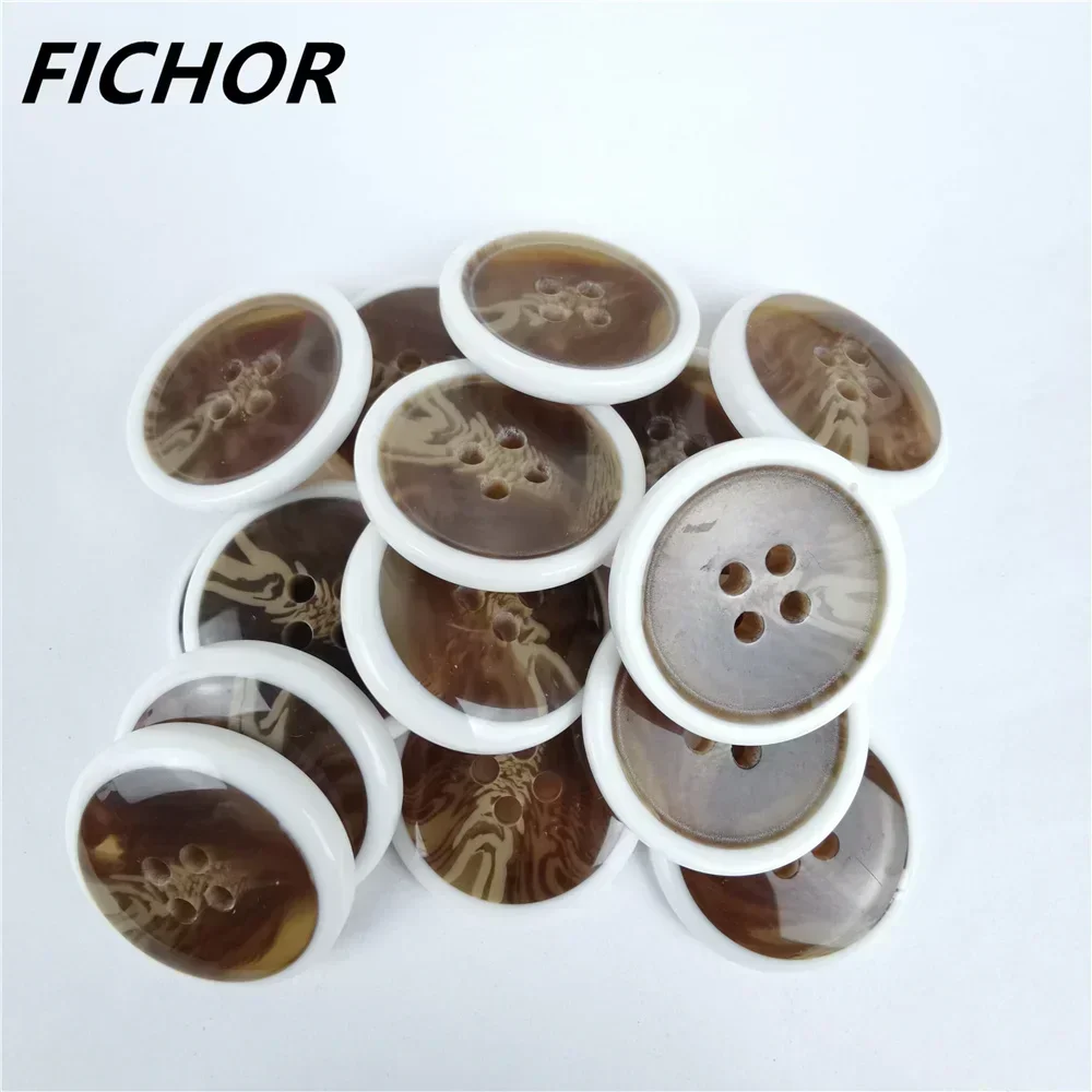 20pcs 22.5mm 4 Hole Men Suit Resin Buttons For Clothes Handmade Blazer Coat Jacket Decorative DIY Sewing Accessories
