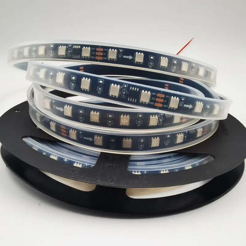 5M DC12V/24V adresowalny WS2811 pikseli LED Strip 60/84leds/m wąski PCB 6mm / 8mm/10mm zewnętrzny elastyczna taśma światło RGB 5050 IC