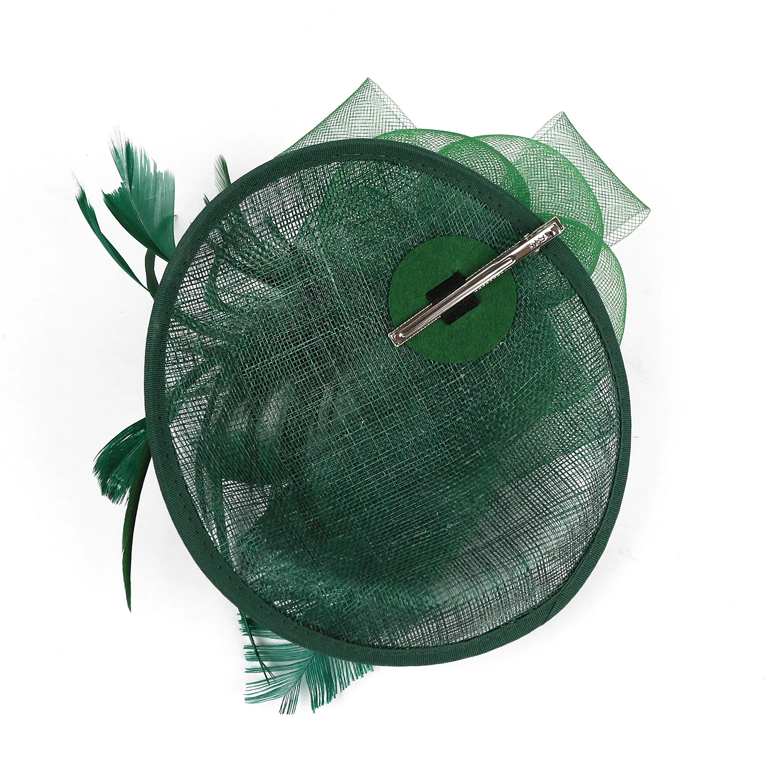 Women Ascot Fascinator Hat Feather Mesh Headband with Clip Reversible Kentucky Derby Photography for Ladies Tea Party