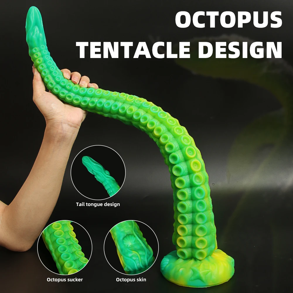 Long Dildo Octopus Tentacle Fantasy Monster Dildo Huge Anal Butt Plug with Suction Cup Masturbator Sex Toys Alien Animal Dildo