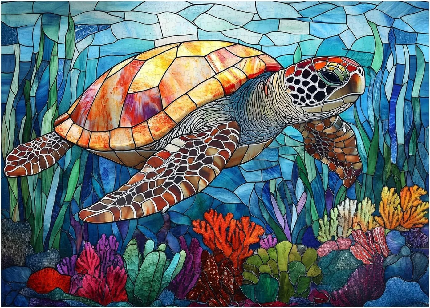 120/300/500/1000 Piece Sea Turtles Jigsaw Puzzle for Adult Landscape Puzzle Educationa Toy Challenging Game Nights Fun Gift