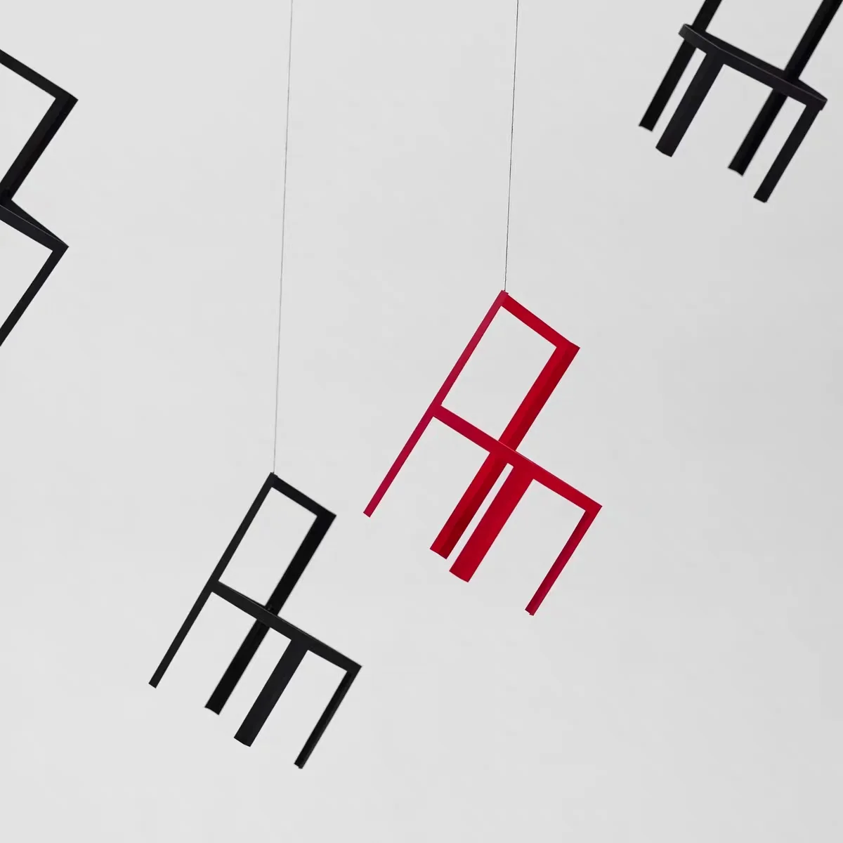 Aerial Flight Chair Dynamic Balance Pendant Creative Wind Chime Paper Art Simple Wall Decoration Pendant