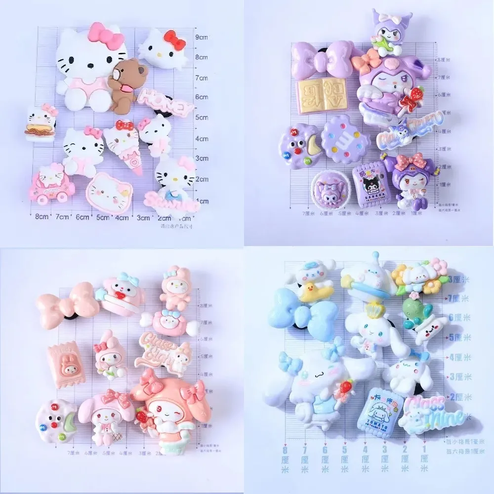 

Anime Hello Kitty、Kuromi、My Melody、Cinnamoroll Accessory Set, Suitable for Garden Shoes, Slippers Charms, Children's Gifts