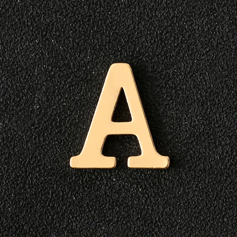 Broschen mit 26 englischen Buchstaben, goldfarben, Metall, Buchstabennadeln, Anzug, Hemdkragen, Revers, Abzeichen, Schmuck, einfache Kleidungszubehör – Detail 1