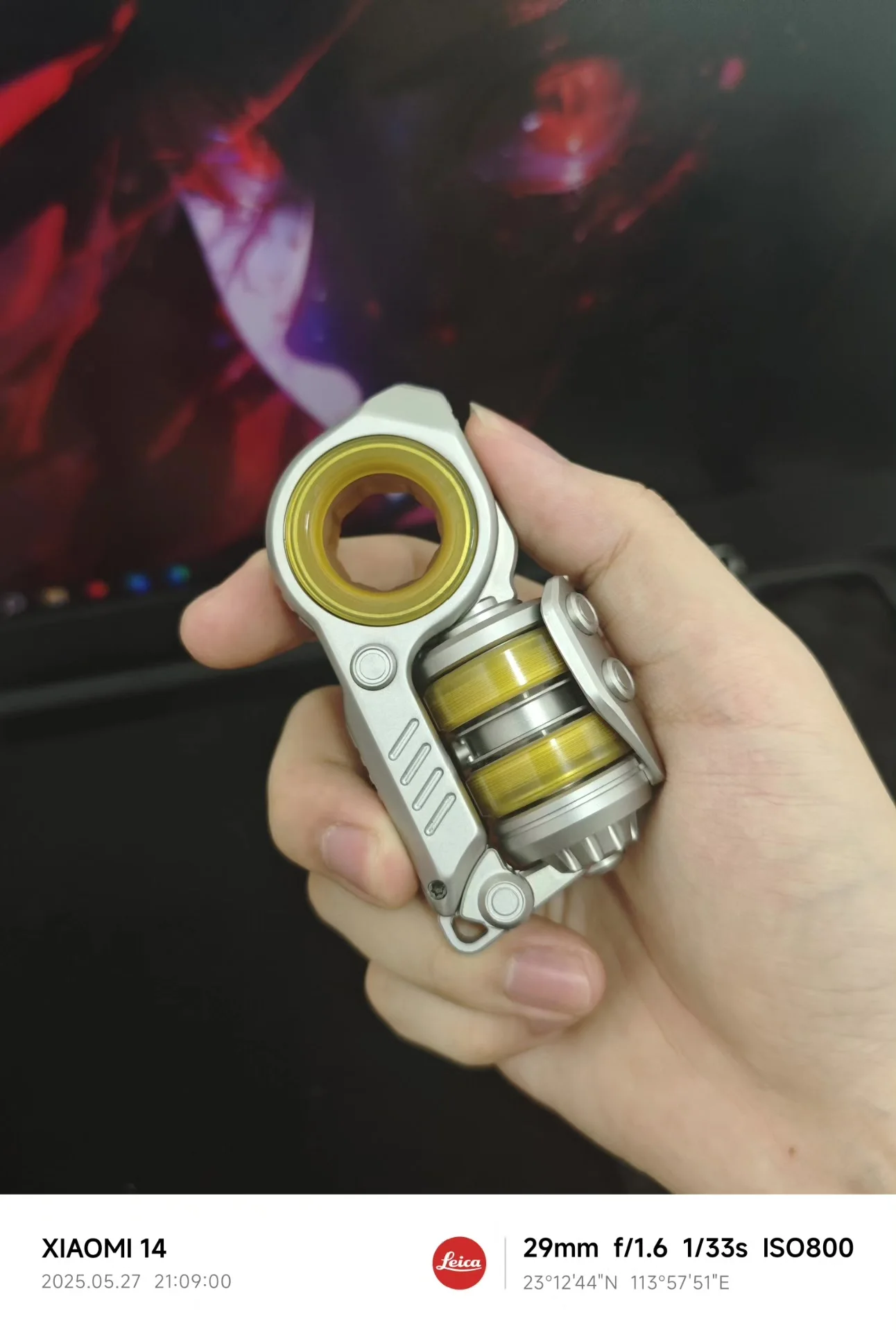 Used EDC New Optimized Titanium Tuning Fork Ring Aurora Magnetic Push Egg Ratchet Ding Ding EDC Toy Fingertip Gyro