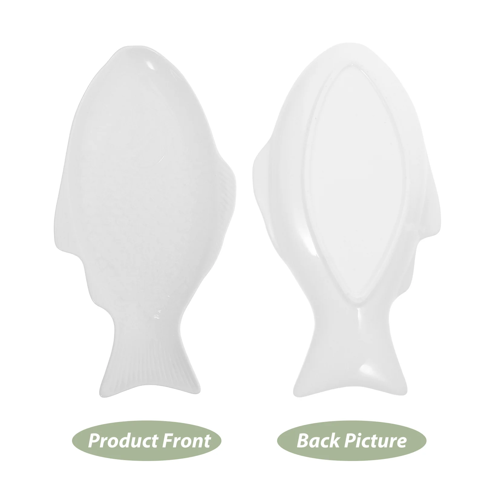 

Creative Ceramic Fish Shaped Dish 13 Inches White for Home Party Wedding Restaurant Serving Platter Snack Storage