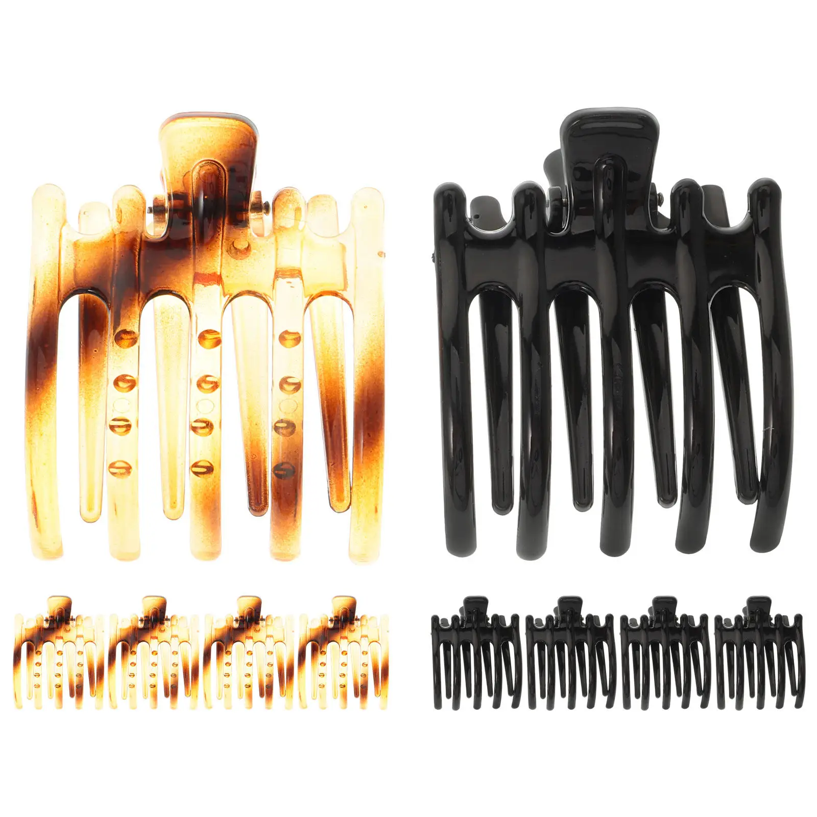

10Pcs Five Tooth Hair Claw Clamp Made of Resin Plastic Sturdy Not Easy Break Hair Jaw Clip for Casual Hairstyles All Age Women