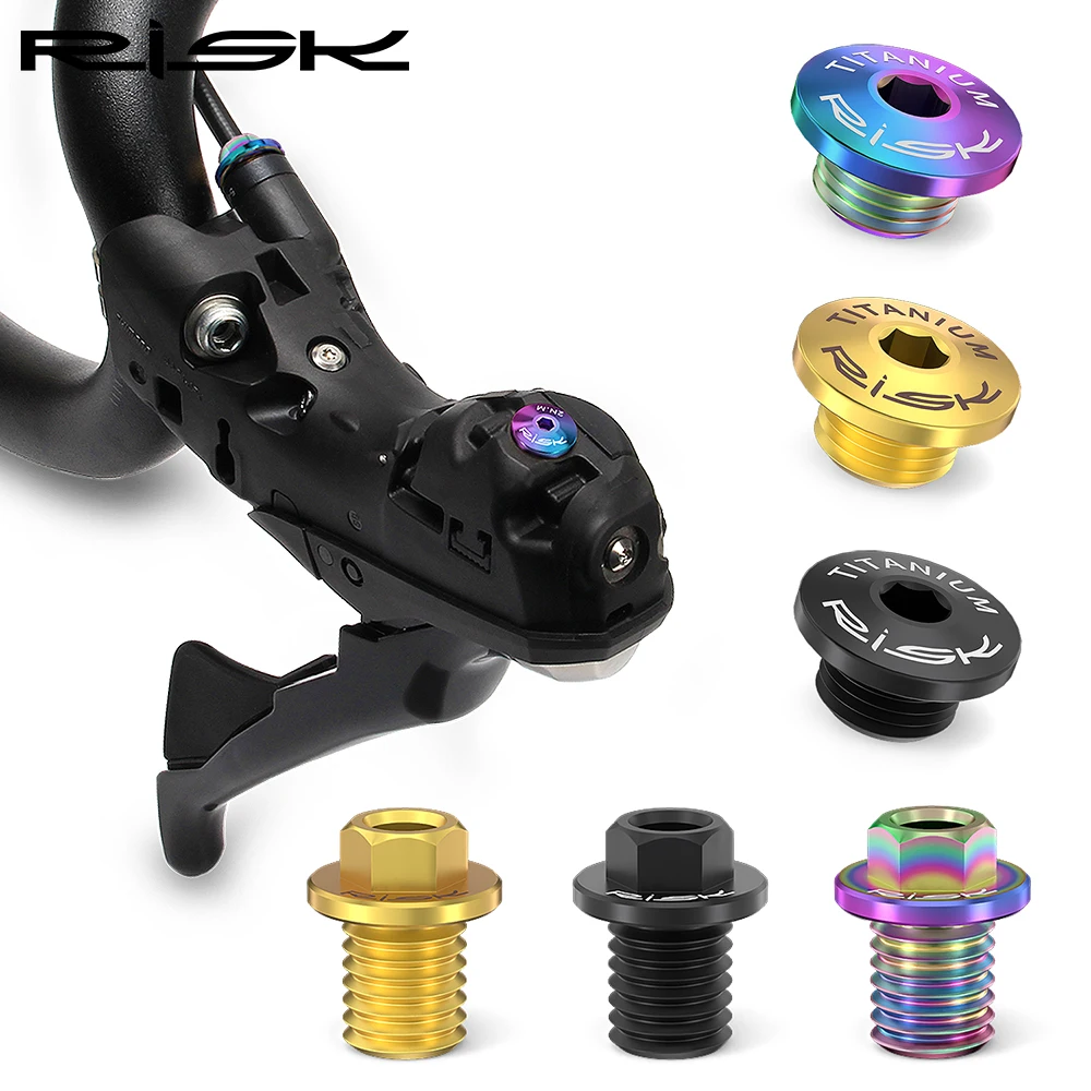 Risk Oil Disc Brake Bleed Bolts Hose Locking Bolt, Titanium Alloy Bicycle Screw, Suit for R8020 R8070 R8170 R9170, Bike Parts