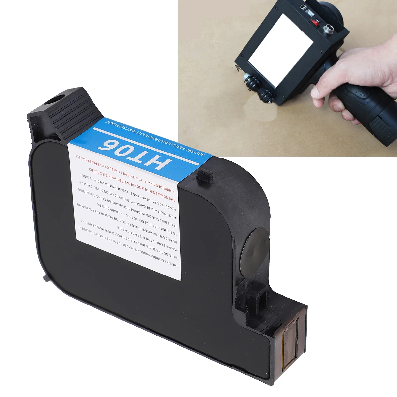Black Ink Cartridge 42ML Quick Dry Cartridge Replacement for SC12 SC12T CP12 CP12W SC12KJ 12.7mm Handheld Inkjet Printer