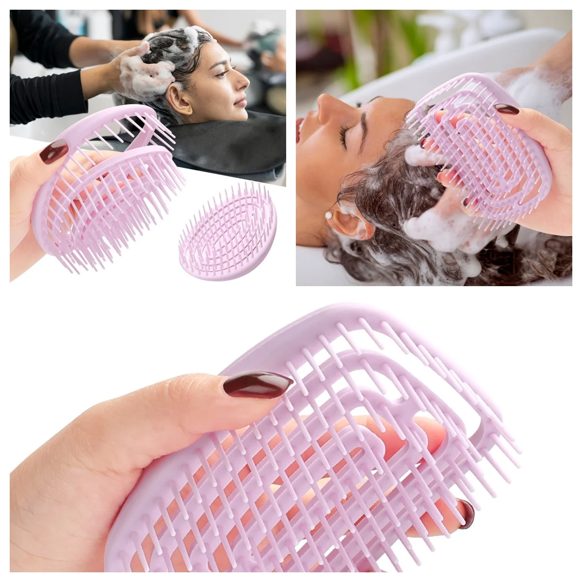 

Detangling Round Shape Square Hair Brush Anti-knotting Hair Smoothing Combs Anti Static Massage Hair Care Wash Hair And Massage