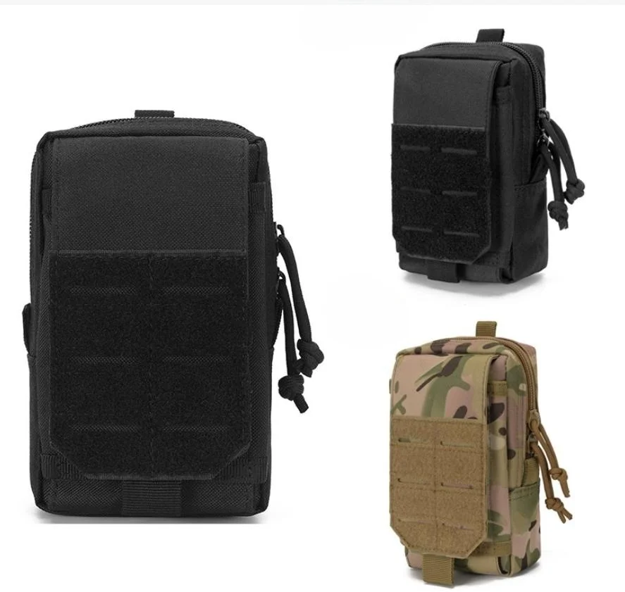 Impermeável Nylon Mobile Phone Case, Bolsa de Molle Militar, Bolsa de cintura, Camo, Multifuncional, Casual, Men Fanny Pack, Mala Pequena