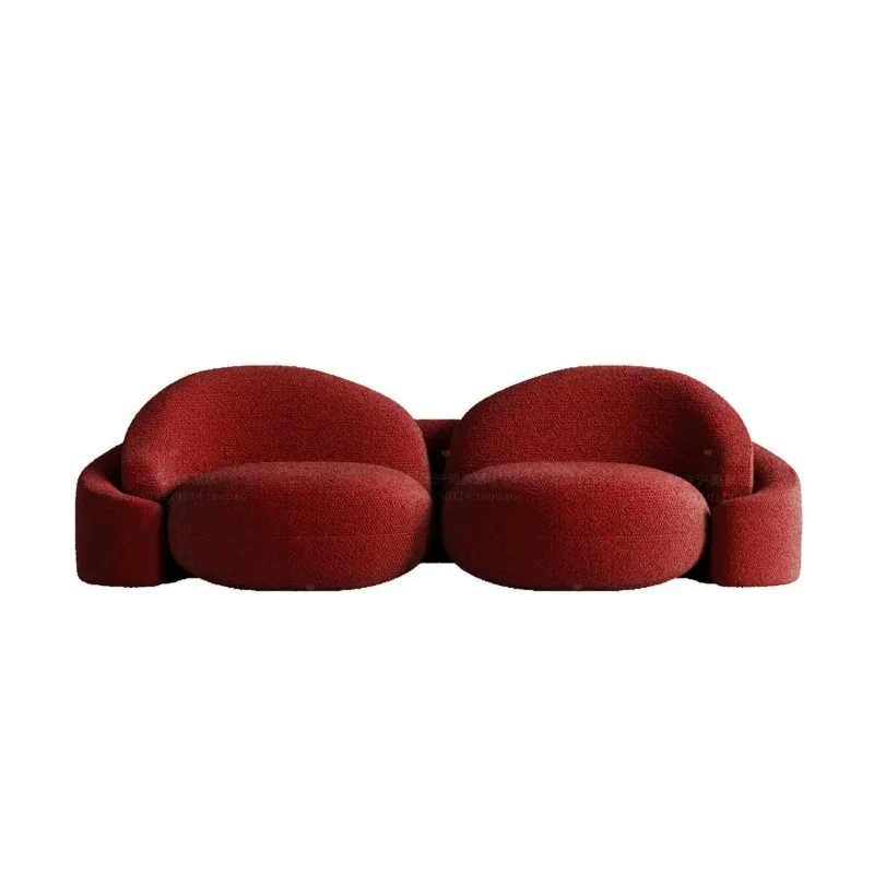 Wind light luxury simple living room fabric arc sofa B & B creative sofa